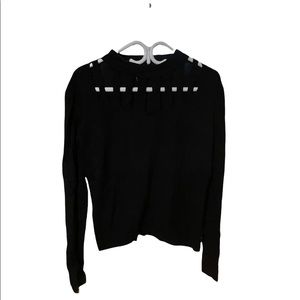 Dalia Black Sweater with Cutouts